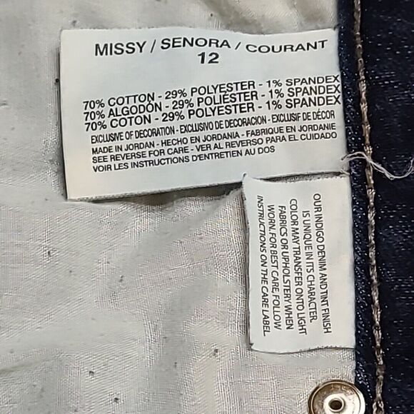 Vintage Nine West Womens Jeans 12 Boho Bootcut Indigo - Picture 14 of 16